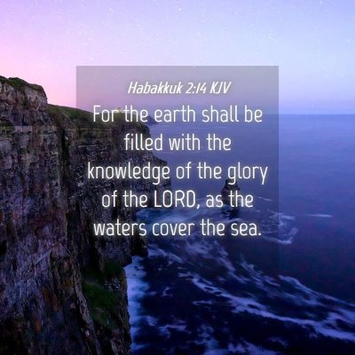 Picture 04 - Habakkuk 2:14 KJV - For the earth shall be filled with the knowledge - Bible Verse Picture