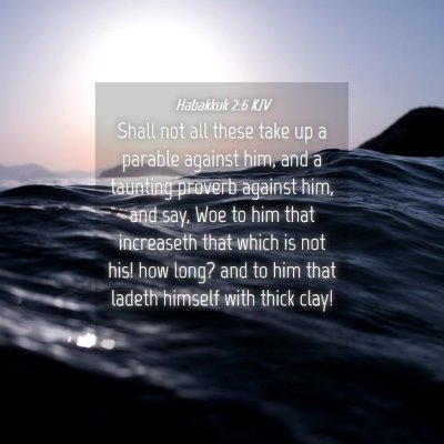 Picture 04 - Habakkuk 2:6 KJV - Shall not all these take up a parable against - Bible Verse Picture