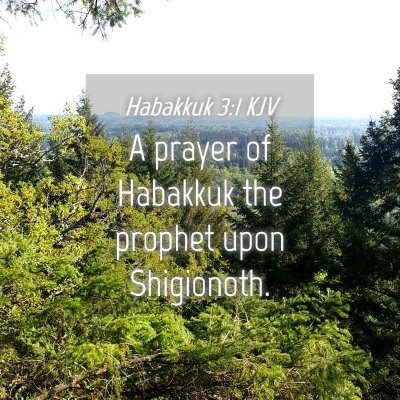 Picture 04 - Habakkuk 3:1 KJV - A prayer of Habakkuk the prophet upon - Bible Verse Picture