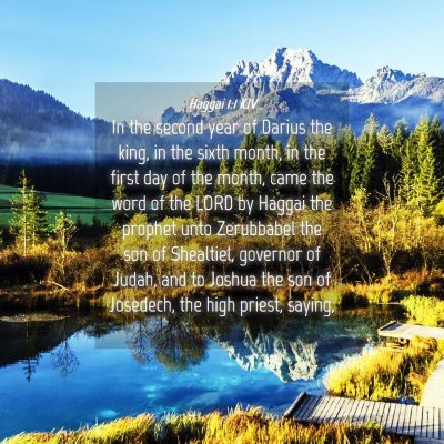Picture 04 - Haggai 1:1 KJV - In the second year of Darius the king, in the - Bible Verse Picture