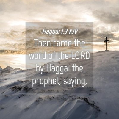 Picture 04 - Haggai 1:3 KJV - Then came the word of the LORD by Haggai the - Bible Verse Picture