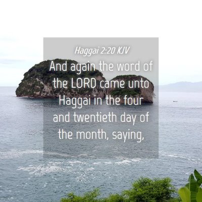 Picture 04 - Haggai 2:20 KJV - And again the word of the LORD came unto Haggai - Bible Verse Picture