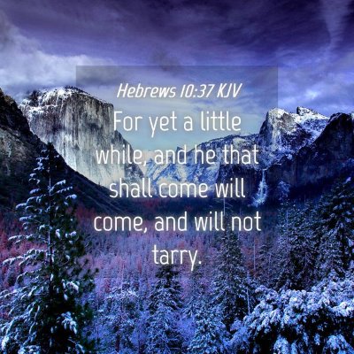 Picture 04 - Hebrews 10:37 KJV - For yet a little while, and he that shall come - Bible Verse Picture