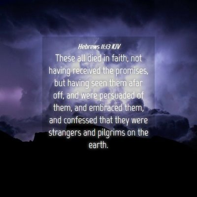 Picture 04 - Hebrews 11:13 KJV - These all died in faith, not having received the - Bible Verse Picture