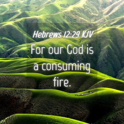 Picture 04 - Hebrews 12:29 KJV - For our God is a consuming - Bible Verse Picture