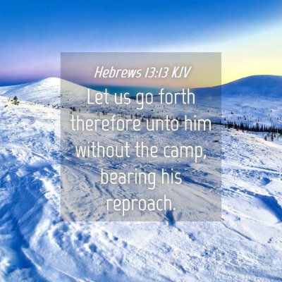 Picture 04 - Hebrews 13:13 KJV - Let us go forth therefore unto him without the - Bible Verse Picture