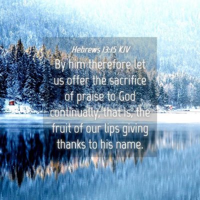 Picture 04 - Hebrews 13:15 KJV - By him therefore let us offer the sacrifice of - Bible Verse Picture