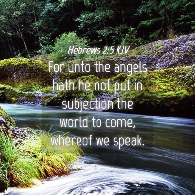 Picture 04 - Hebrews 2:5 KJV - For unto the angels hath he not put in subjection - Bible Verse Picture