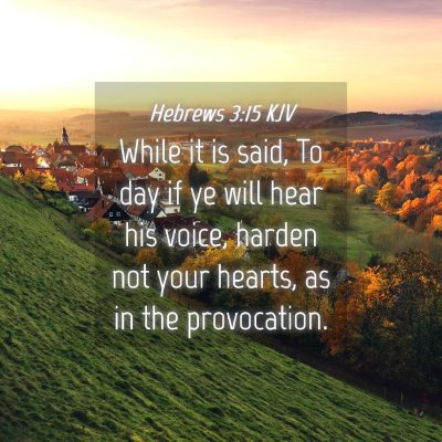 Picture 04 - Hebrews 3:15 KJV - While it is said, To day if ye will hear his - Bible Verse Picture