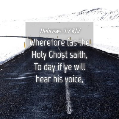 Picture 04 - Hebrews 3:7 KJV - Wherefore (as the Holy Ghost saith, To day if ye - Bible Verse Picture