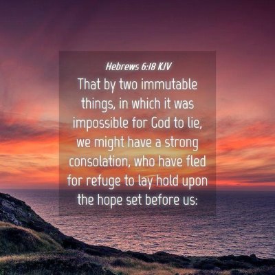 Picture 04 - Hebrews 6:18 KJV - That by two immutable things, in which it was - Bible Verse Picture