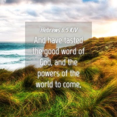Picture 04 - Hebrews 6:5 KJV - And have tasted the good word of God, and the - Bible Verse Picture