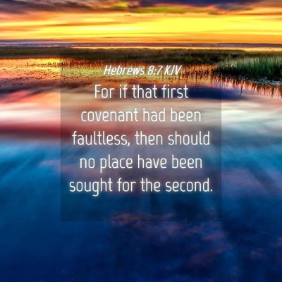 Picture 04 - Hebrews 8:7 KJV - For if that first covenant had been faultless, - Bible Verse Picture