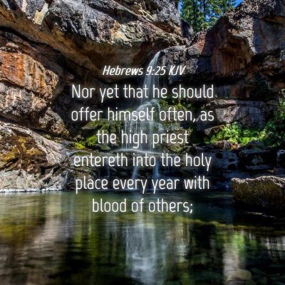 Picture 04 - Hebrews 9:25 KJV - Nor yet that he should offer himself often, as - Bible Verse Picture