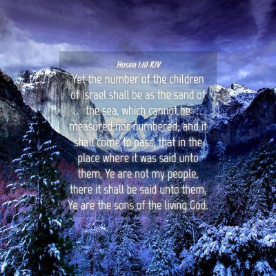 Picture 04 - Hosea 1:10 KJV - Yet the number of the children of Israel shall be - Bible Verse Picture