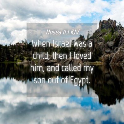 Picture 04 - Hosea 11:1 KJV - When Israel was a child, then I loved him, and - Bible Verse Picture