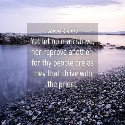 Picture 04 - Hosea 4:4 KJV - Yet let no man strive, nor reprove another: for - Bible Verse Picture