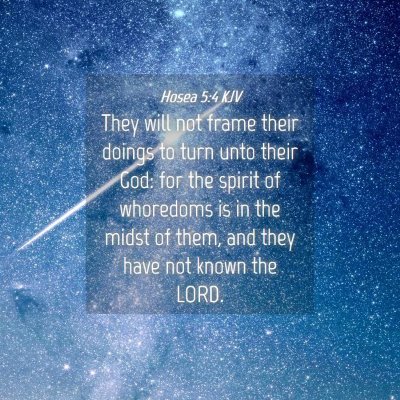 Picture 04 - Hosea 5:4 KJV - They will not frame their doings to turn unto - Bible Verse Picture