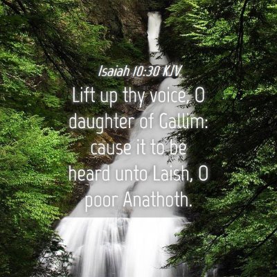Picture 04 - Isaiah 10:30 KJV - Lift up thy voice, O daughter of Gallim: cause it - Bible Verse Picture