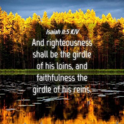 Picture 04 - Isaiah 11:5 KJV - And righteousness shall be the girdle of his - Bible Verse Picture
