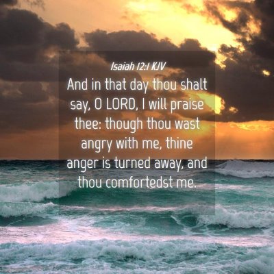 Picture 04 - Isaiah 12:1 KJV - And in that day thou shalt say, O LORD, I will - Bible Verse Picture