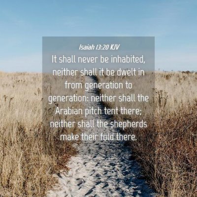 Picture 04 - Isaiah 13:20 KJV - It shall never be inhabited, neither shall it be - Bible Verse Picture