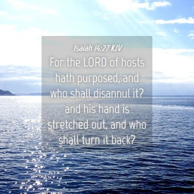 Picture 04 - Isaiah 14:27 KJV - For the LORD of hosts hath purposed, and who - Bible Verse Picture