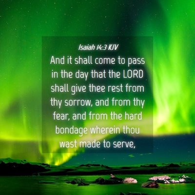 Picture 04 - Isaiah 14:3 KJV - And it shall come to pass in the day that the - Bible Verse Picture