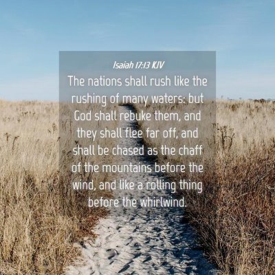 Picture 04 - Isaiah 17:13 KJV - The nations shall rush like the rushing of many - Bible Verse Picture