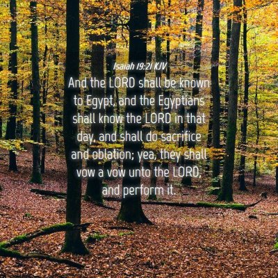 Picture 04 - Isaiah 19:21 KJV - And the LORD shall be known to Egypt, and the - Bible Verse Picture