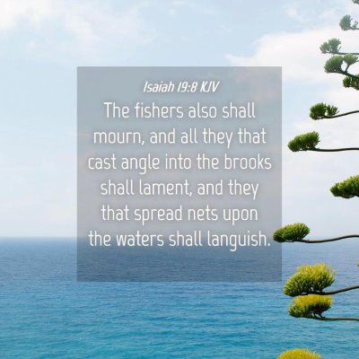 Picture 04 - Isaiah 19:8 KJV - The fishers also shall mourn, and all they that - Bible Verse Picture