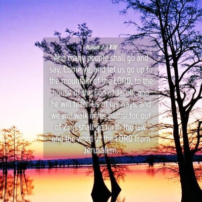 Picture 04 - Isaiah 2:3 KJV - And many people shall go and say, Come ye, and - Bible Verse Picture