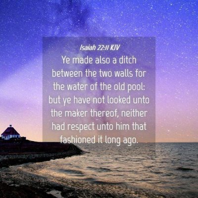 Picture 04 - Isaiah 22:11 KJV - Ye made also a ditch between the two walls for - Bible Verse Picture