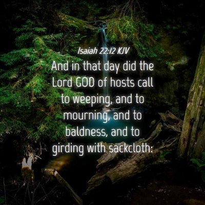 Picture 04 - Isaiah 22:12 KJV - And in that day did the Lord GOD of hosts call to - Bible Verse Picture