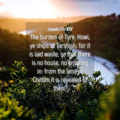 Picture 04 - Isaiah 23:1 KJV - The burden of Tyre. Howl, ye ships of Tarshish; - Bible Verse Picture