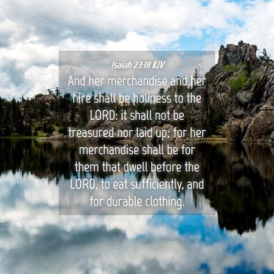 Picture 04 - Isaiah 23:18 KJV - And her merchandise and her hire shall be - Bible Verse Picture