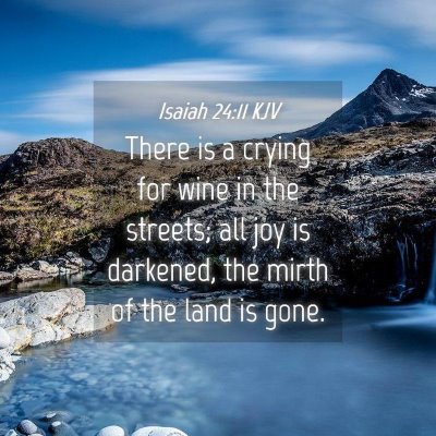 Picture 04 - Isaiah 24:11 KJV - There is a crying for wine in the streets; all - Bible Verse Picture