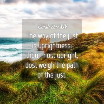 Picture 04 - Isaiah 26:7 KJV - The way of the just is uprightness: thou, most - Bible Verse Picture