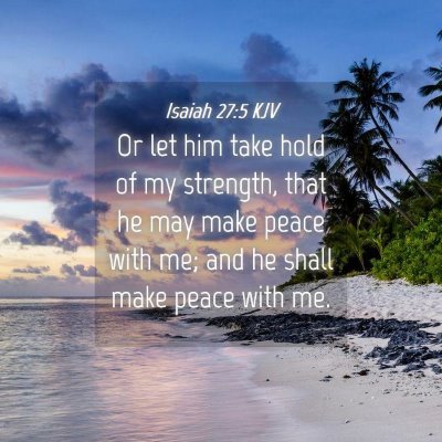 Picture 04 - Isaiah 27:5 KJV - Or let him take hold of my strength, that he may - Bible Verse Picture