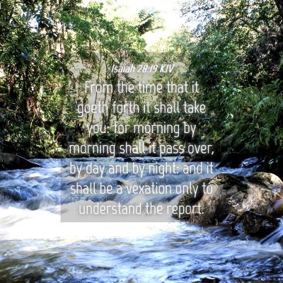 Picture 04 - Isaiah 28:19 KJV - From the time that it goeth forth it shall take - Bible Verse Picture