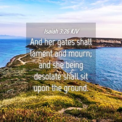 Picture 04 - Isaiah 3:26 KJV - And her gates shall lament and mourn; and she - Bible Verse Picture