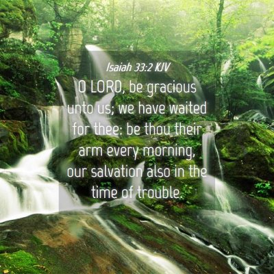 Picture 04 - Isaiah 33:2 KJV - O LORD, be gracious unto us; we have waited for - Bible Verse Picture