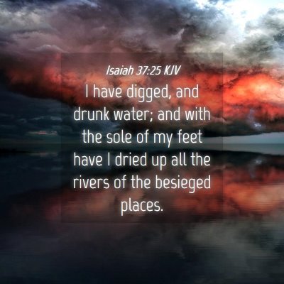 Picture 04 - Isaiah 37:25 KJV - I have digged, and drunk water; and with the sole - Bible Verse Picture