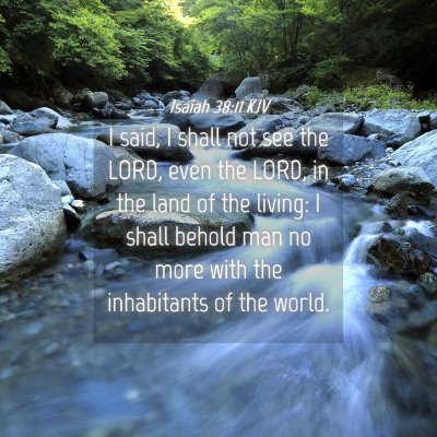 Picture 04 - Isaiah 38:11 KJV - I said, I shall not see the LORD, even the LORD, - Bible Verse Picture