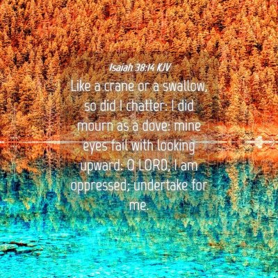 Picture 04 - Isaiah 38:14 KJV - Like a crane or a swallow, so did I chatter: I - Bible Verse Picture