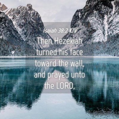 Picture 04 - Isaiah 38:2 KJV - Then Hezekiah turned his face toward the wall, - Bible Verse Picture