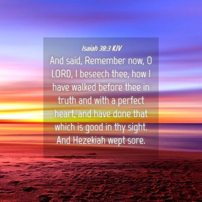 Picture 04 - Isaiah 38:3 KJV - And said, Remember now, O LORD, I beseech thee, - Bible Verse Picture