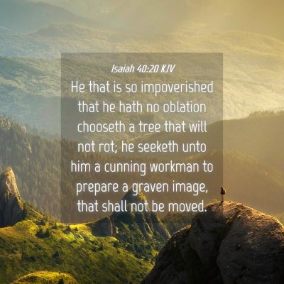 Picture 04 - Isaiah 40:20 KJV - He that is so impoverished that he hath no - Bible Verse Picture