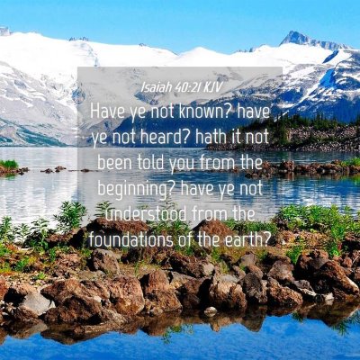 Picture 04 - Isaiah 40:21 KJV - Have ye not known? have ye not heard? hath it not - Bible Verse Picture