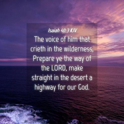 Picture 04 - Isaiah 40:3 KJV - The voice of him that crieth in the wilderness, - Bible Verse Picture